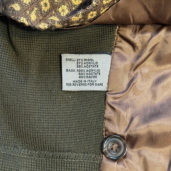 Le Collezioni Structure Vest Men’s Sz L Brown Wool Blend Made In Italy Formal - Picture 10 of 10